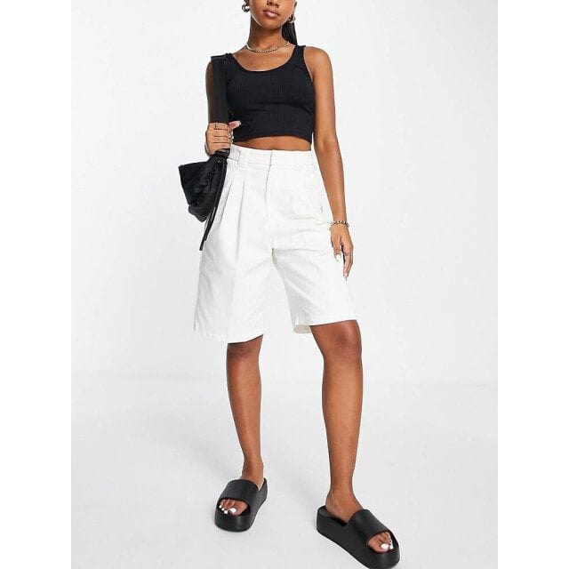 

Carhartt WIP Tristin longline shorts in off-white