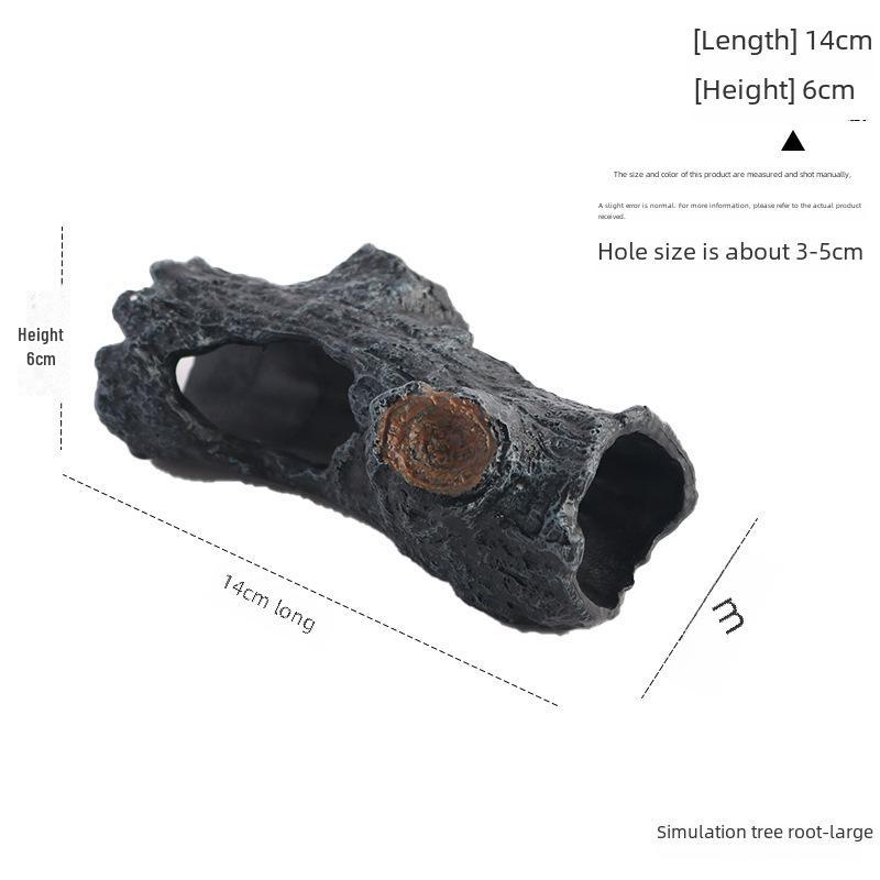 Stylish Tree Stump Aquarium & Reptile Hideaway: PVC Ornament for Fish Tanks & Pet Enclosures