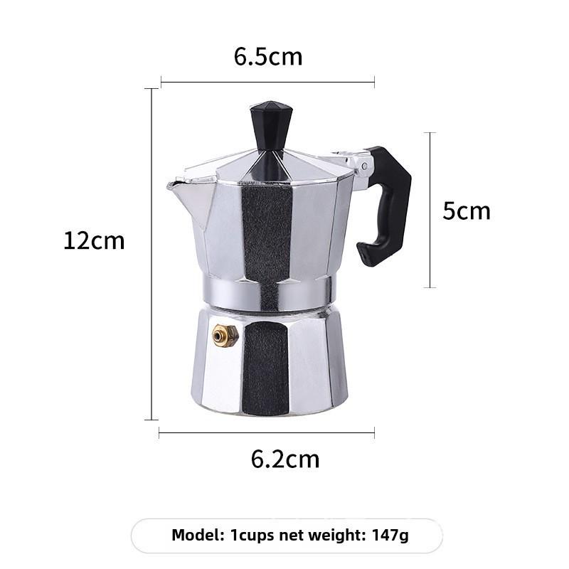 Italian Octagonal Mocha Pot - Aluminum Coffee Maker for European Brewing