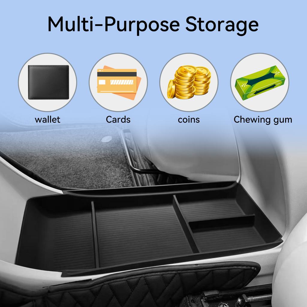 For Geely EX2 2025 2026 Central Lower Layer Console Storage Box Organizer Tray Car Interior Accessories Tidying
