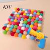 Indoor Cat Exercise Toys Ball Launcher Toy, Plush with Soft Fuzzy for Hunting Balls, Interactive Fetch Toy Bored Cats Kittens Automatic Interaction