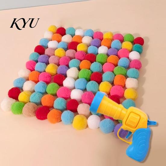 Indoor Cat Exercise Toys Ball Launcher Toy, Plush with Soft Fuzzy for Hunting Balls, Interactive Fetch Toy Bored Cats Kittens Automatic Interaction