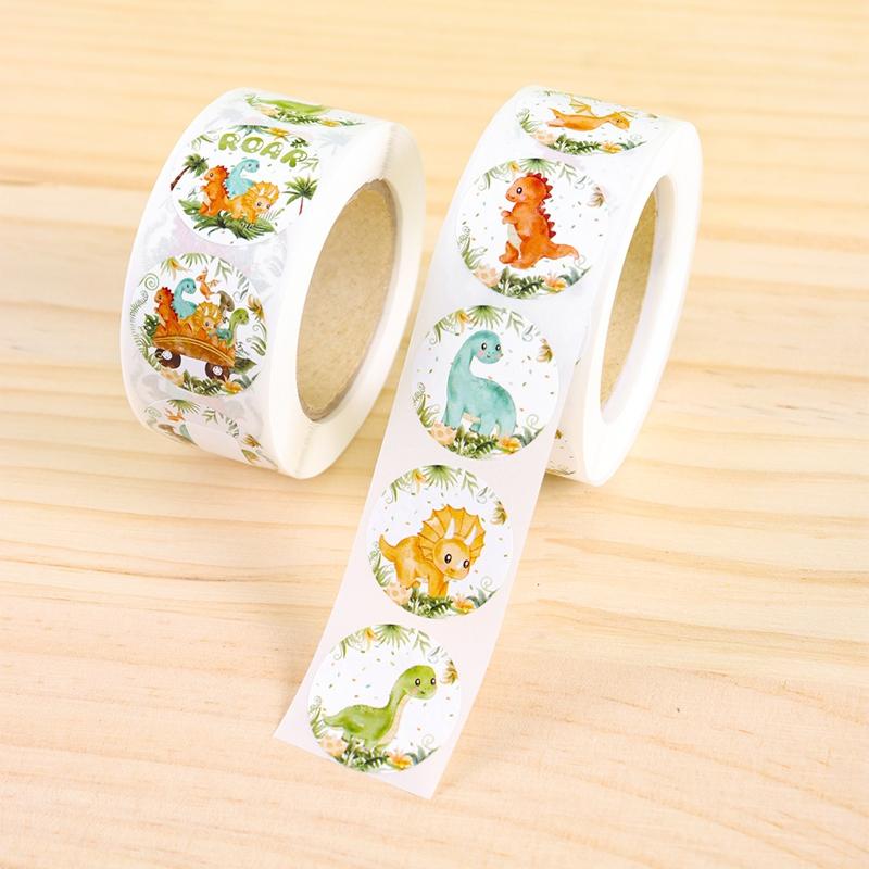 500pcs Dinosaur Candy Bags Box Stickers Happy Birthday party Decorations Kids Girl Baby Shower Dinosaur Birthday Party Supplies