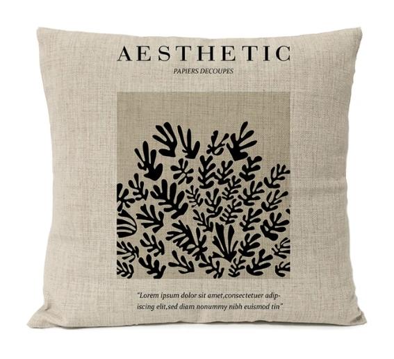 Home Decorative Black Geometric Linen Pillow Cover Boho Bohemia Throw Pillow Art Cushion Decoration Sofa Pillowcase 60x60