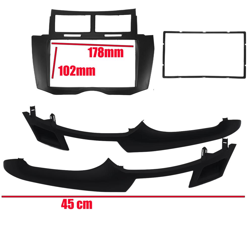 2 DIN autorádio s DVD CD přehrávačem Stereo Fascia Panel Frame Montážní sada pro Toyota Yaris Vitz Platz 2005 2006 2007 2008 2009-2011
