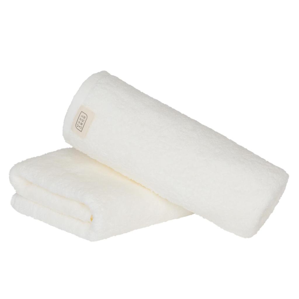 Towel Laboratory Bath Set of JapanTechnology [Volume Rich] #003 Towels, White, 2, Hotel-Quality, Thick, Fluffy, High-Breathability, High-Density