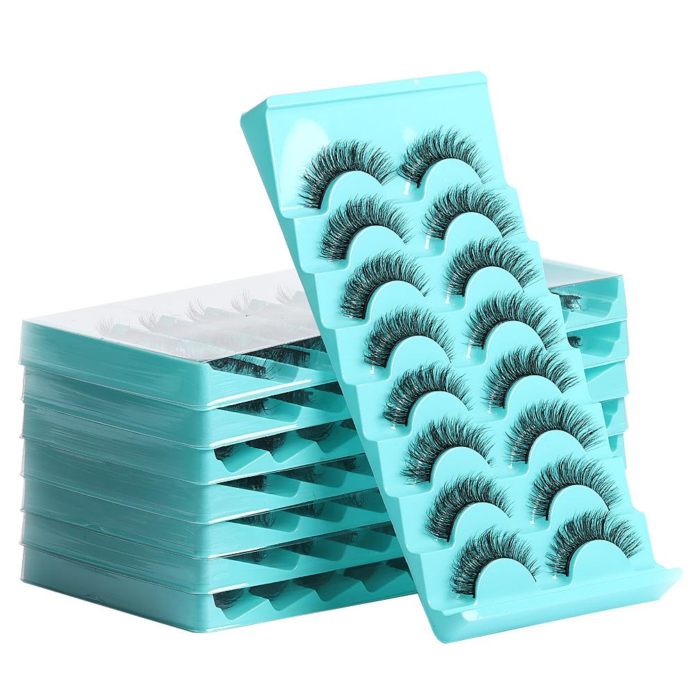 Man-Made Fiber False Eyelashes Multi-Layer Simulation Short Daily Eyelashes