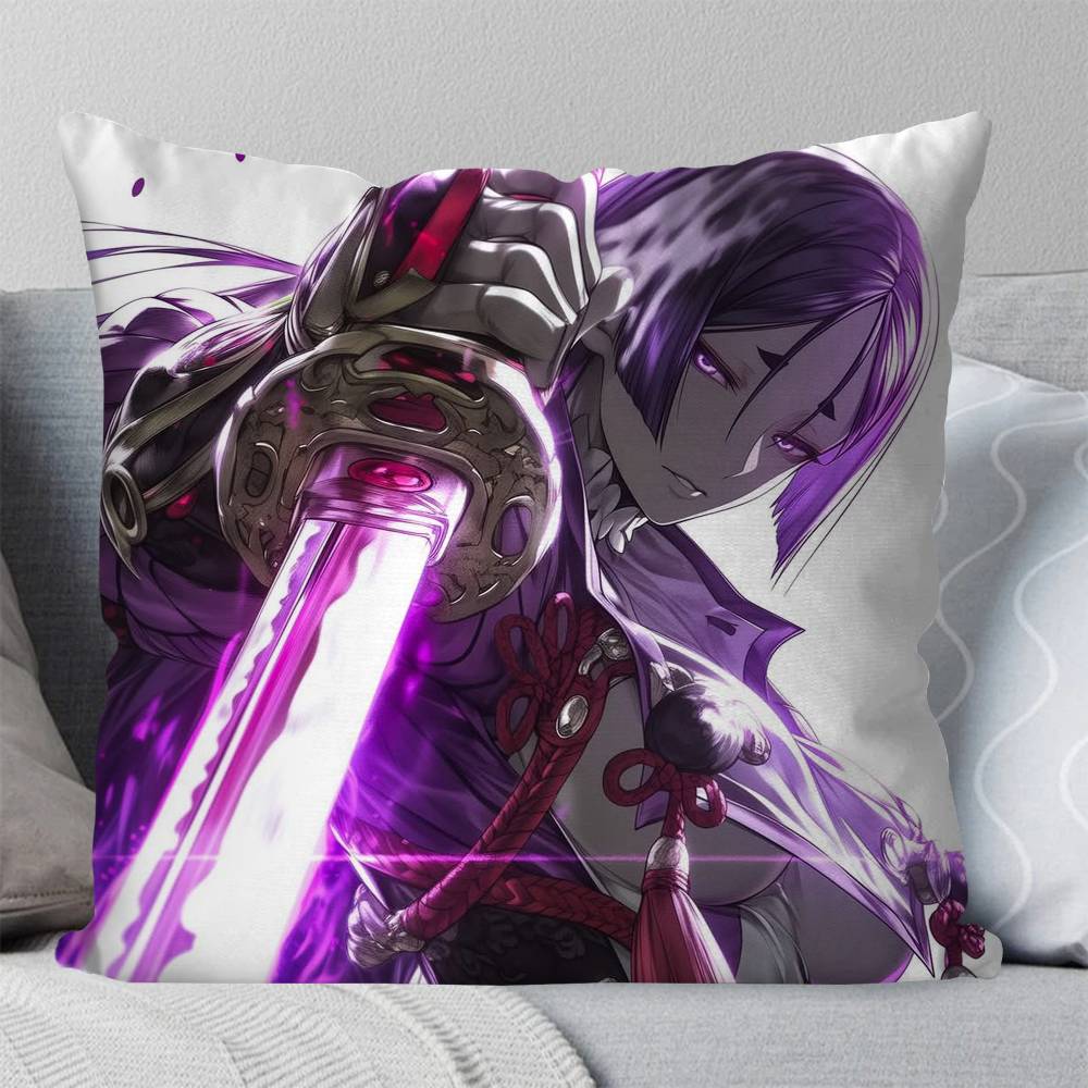 Minamoto No Raikou Anime Fate Grand Order Pillow Case Fashion Square Pillowcase Bedroom Sofa Room Ins Decoration Leisure