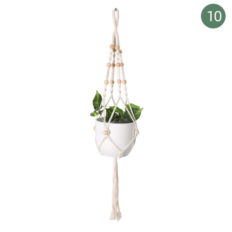 Creative Woven Cotton Plant Hanging Basket Set