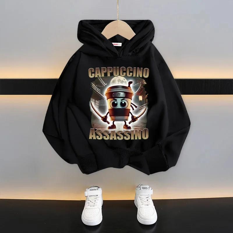 

Kids Hoodies Cartoon Pattern Autumn Winter Sweatshirt Tung Tung Sahur Casual Long Sleeve Tops Youth Clothing 110