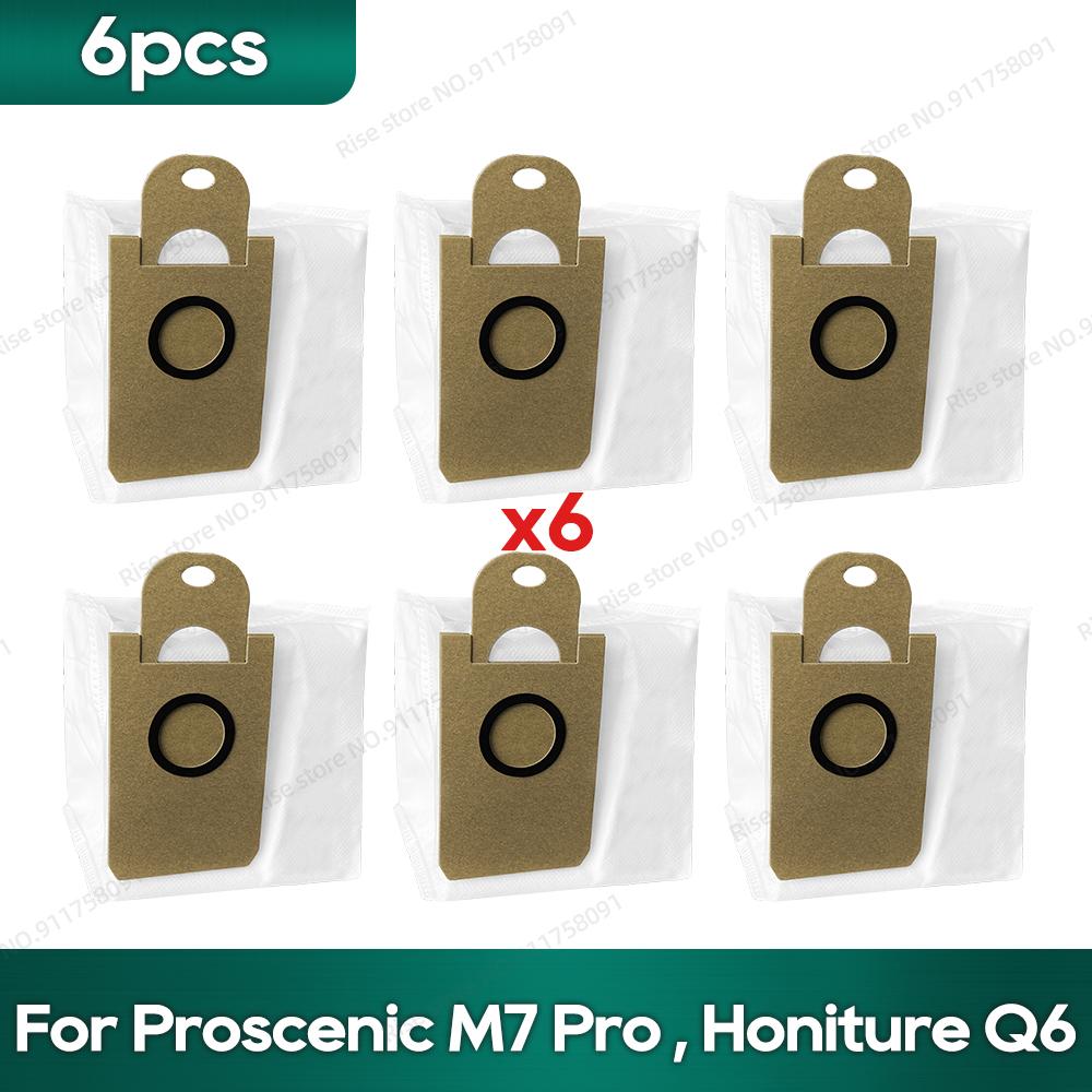 Kompatibel für Lenovo t1s Pro Proscenic M7 Pro, Honiture Q6 Zubehör Roboterstaubsauger Walzenbürste Hepa-Filter Wischtuch Staubbeutel Teile