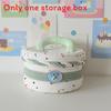 Cotton Woven Storage Basket With Colorful Dot Pattern For Dorm Room And Home Decor