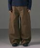 LXT Natural Washed Cotton Wide Straight Pants [Brown]