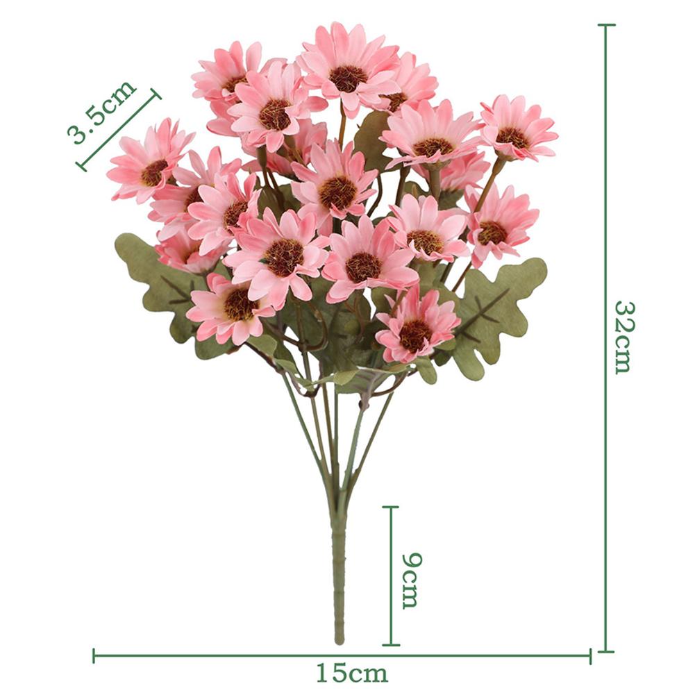 Easy Maintenance Artificial Mums Sunset Flowers Realistic Appearance
