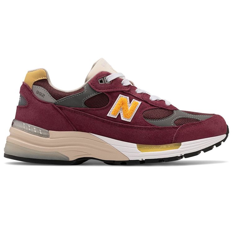 New Balance 992 Feito nos EUA Vinho Tênis Masculino Vermelho Branco M992CA