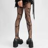 Sexy Halloween Spider Fishnet Pantyhose Gothic Bat Cosplay Stocking High Elastic Knee High Sock Women Hosiery Thigh High Tights