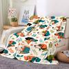 1pc Dogs Floral Lightweight Flannel Blanket, Comfortable and Warm Blanket, for Office and Camping Sofa Bed, Livingroom124