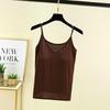 Women's Summer V-Neck Padded Camisole - Slimming Sleeveless Base Layer Top