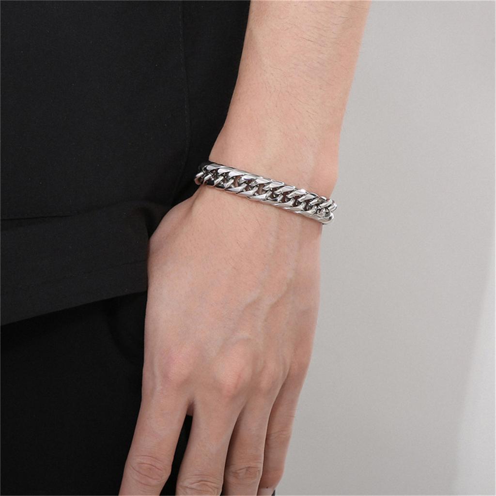 HIGH POLISH 6MM 9MM Hip Hop Rock Jewelry Miami Cuban Link Stainless Steel Bracelet For Men Women,Gold Silver Color Chains