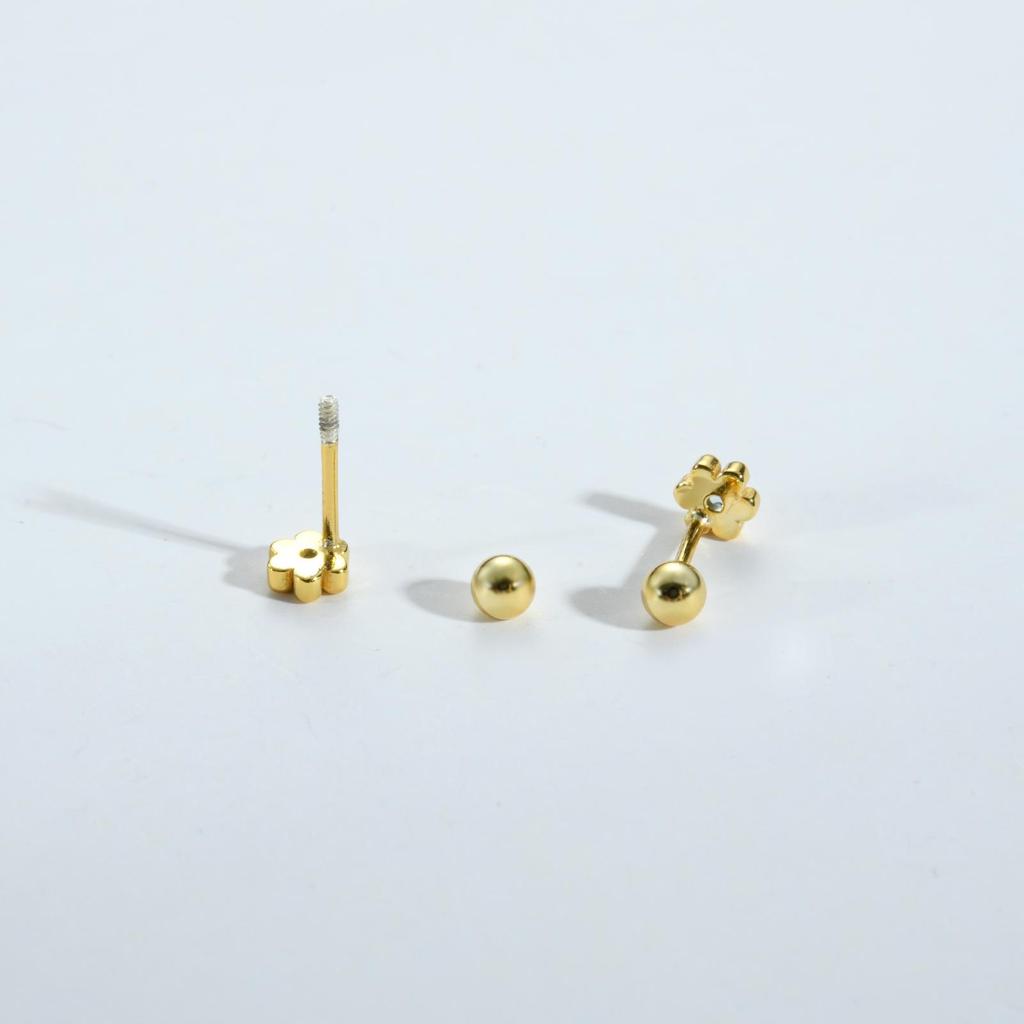 ANDYWEN 925 Sterlingsilber Gold Margeritenblume Ohrstecker Damen Blau CZ Zirkon Feiner Schmuck