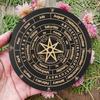 Ornamento Astrolabio in Legno di Tiglio Europeo: Decorazione Tempio Mistico & Regalo Artigianato in Legno