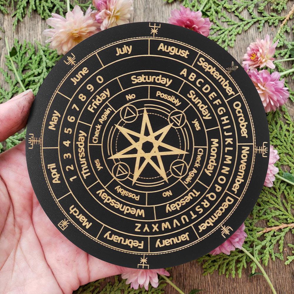 Ornamento Astrolabio in Legno di Tiglio Europeo: Decorazione Tempio Mistico & Regalo Artigianato in Legno