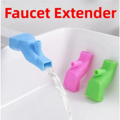 1pcs Highly Elastic Silicone Faucet Extender Bathroom Sink Fixture Children's Hand Washing Accessories Water Tap Nozzle Kitchen