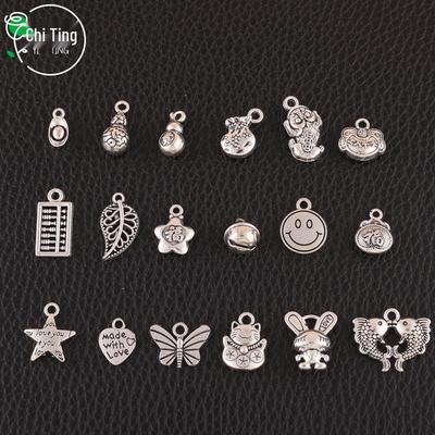 Tibetanisches Silberpendel: Handgefertigte Kürbis, Smiley-Gesicht & Schmetterling für DIY-Schmuck