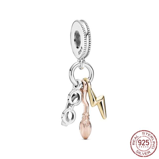 925 Sterling Silver   Autumn New Charm Flower Pink Series Charm Beads Fit Original Bracelets Women Jewelry