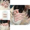Exquisite Bridal Nail Tip With Galaxy Diamond Radiant Translucent Stylish Detachable