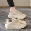 New spring and autumn tire sole sneakers with wide-leg pants heightening shoes lightweight dad shoes