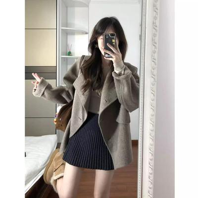 2025 New Arrival Women's Short Woolen Coat - Korean Style Winter Jacket with Thick High-End Feel