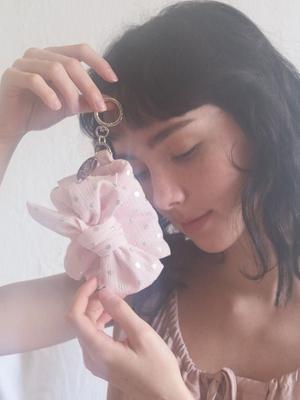 Cozing Ribbon Wallet_dot Pink