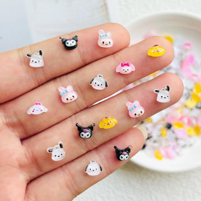 

100Pcs New Cute Resin Cartoon Animal Series Flat Back Ornament Jewelry Making Manicure Hairwear Accessories A39