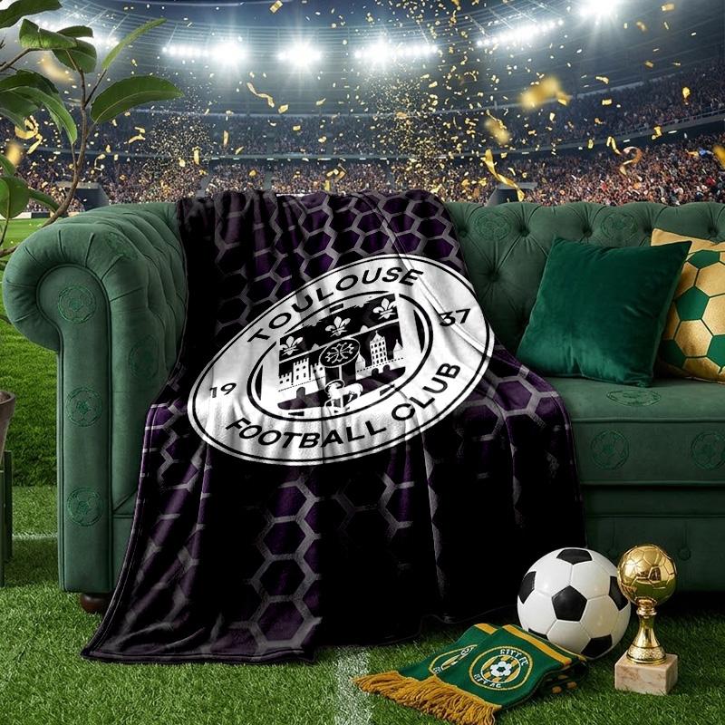 Toul-ouse Football Blanket Lightweight Ideal Bedding Blanket Perfect for Travel, Camping, Living Rooms, Offices, Sofas, Fan Christmas gift