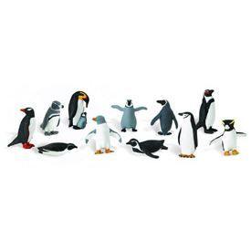 Figurines Pingouins - SAFARI - Tubo En Plastique - Pour Enfants De 3 Ans Et Plus