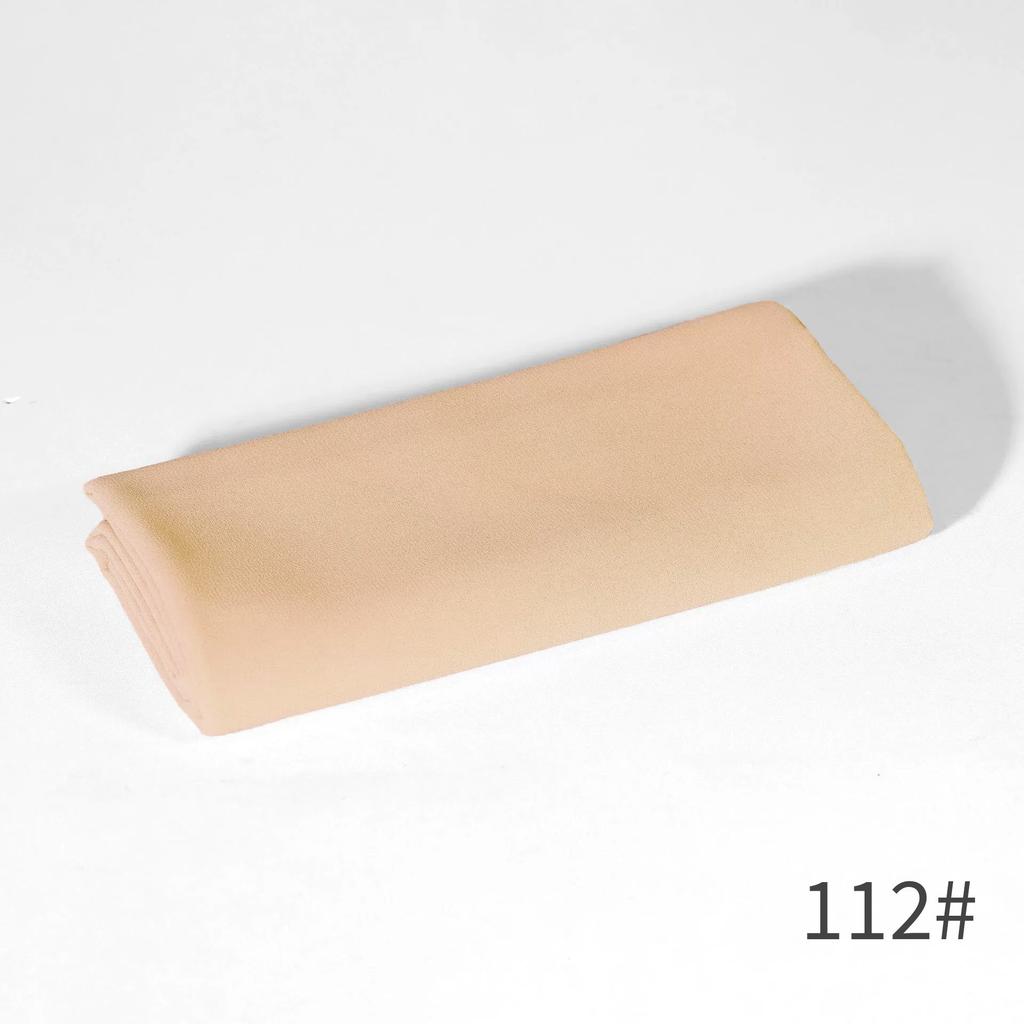 - New Monochrome Pearl Chiffon Bubble Towel Women'S Scarf Long Scarf Windproof And Sand-Proof Four-Season Scarf