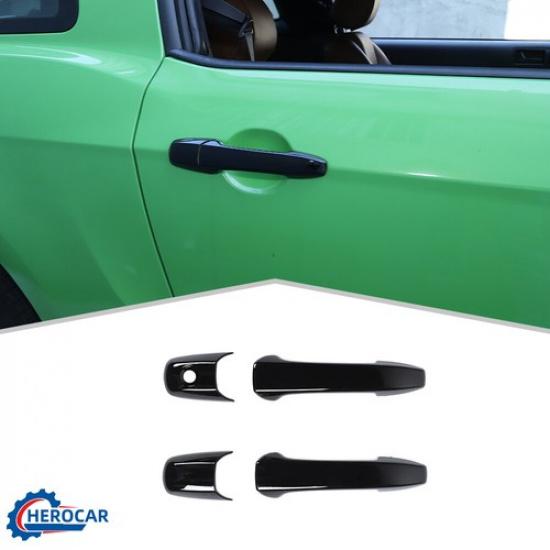 4xBlack Door Handle Cover Decoration Trim For Ford Mustang 2004-14 Accessories