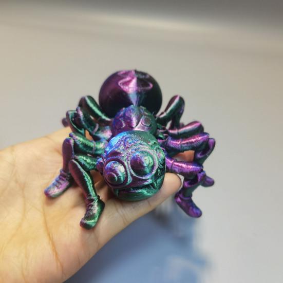 Spider Model 3D Printed Action Toy Realistic Looking Vibrant Color Insect Spider Fidget