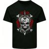 Rebellion Skull Biker Heavy Metal Rock Graphic T-Shirt Men's Tee S-5XL