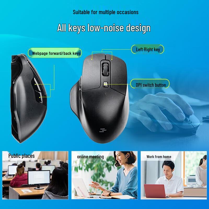 ShanYe Ergonomic 4-Mode Wireless Mouse