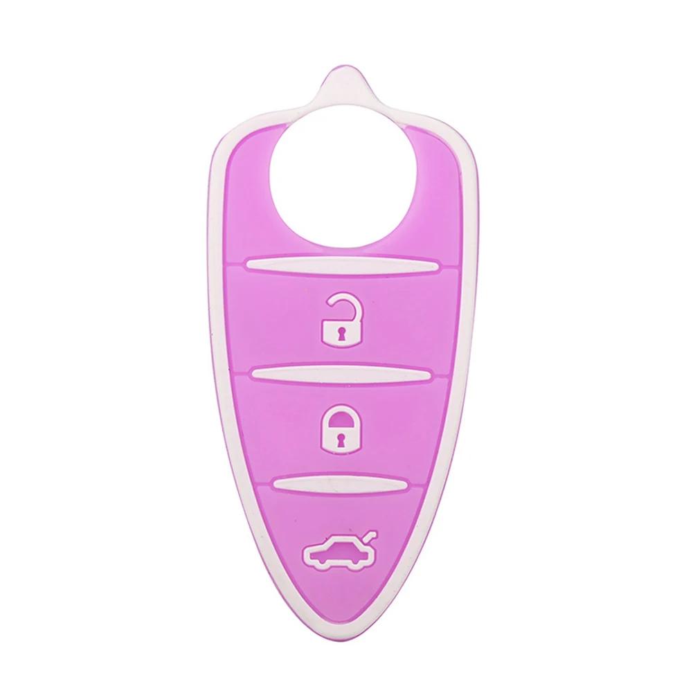 10 Colours 3 Buttons Car Remote Key Shell Key Pad Rubber for Alfa Romeo 156/159 /mito/giulietta/gt/4c Accessories for Girls