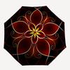 1pc Floral Mandala Automatic Opening/Closing Umbrella with Operation & Windproof Canopy - Folding Design, Holiday Gift yy260225173