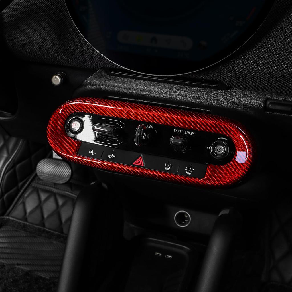 AIRSPEED Carbon Fiber Interior Central Control Panel Frame Sticker for Mini Cooper Countryman Aceman F65 F66 F67 U25 J01 EV J05 Customizable Interior