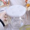 Portable Storage Box Stool Transparent Children Storage Bench Plastic Round Stool  Living Room