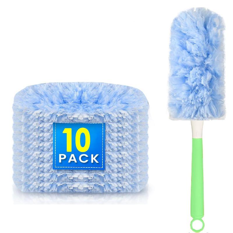 10pcs Washable Electrostatic Duster - Double-Sided Anti-Dust Cleaning Cloth for Furniture & Desktop - Static Dust Remover Wipes