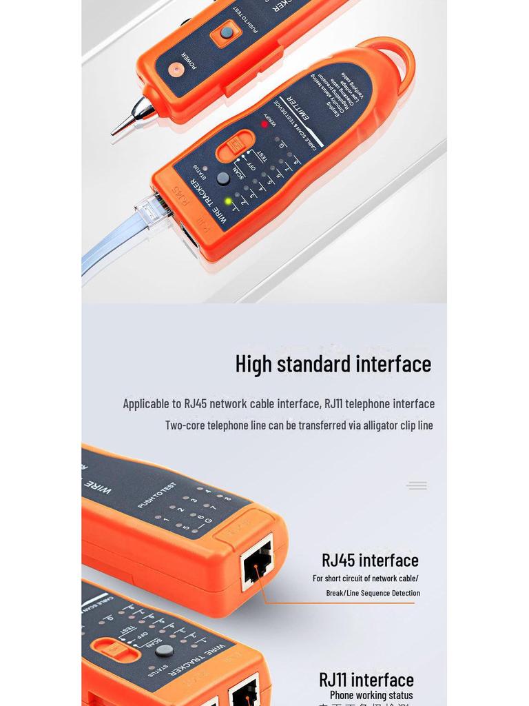 XQ-350 Dual Language Telephone & Network Line Tester