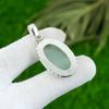 Oval Natural Aquamarine March Birth Mother Pendant Jewelry 925 Sterling Silver