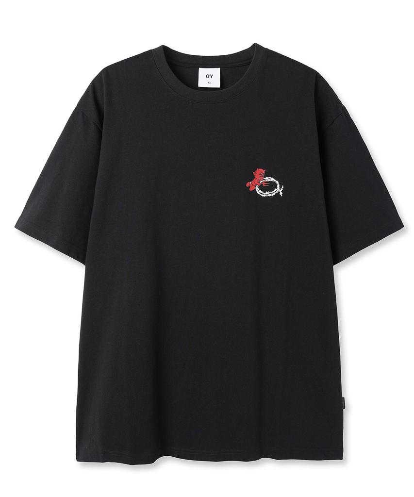 Opeunyadeu(Owai) Barbed Logo Dovy Tee - Black