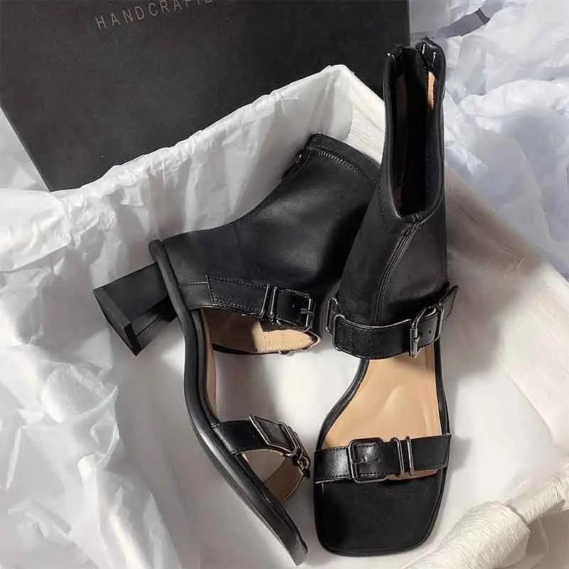 

Fashion High Heels Women Sandals Designer Open Toe Shoes Summer Chunky Woman Cool Boots 2025 Fashion Dress New Party Sandalias De Mujer 40